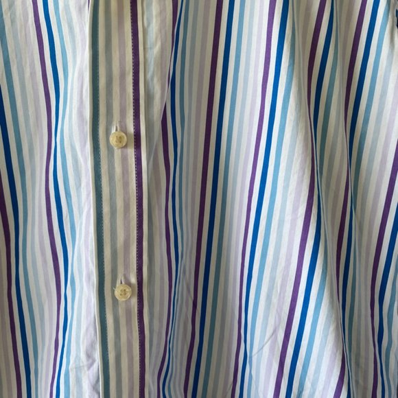 Ted Baker White Striped Button-Down Dress Shirt - Picture 10 of 13